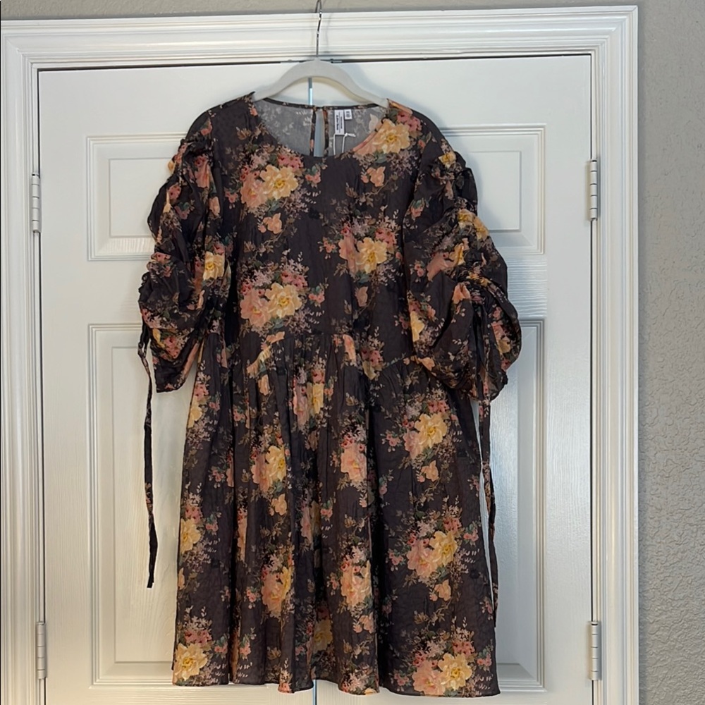 Peach, Blush, Taupe, Grey Puff & Rouched Sleeve (Babydoll Sundress